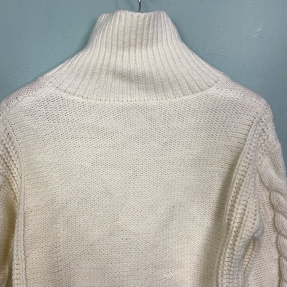 Christy Lynn Iris‎ Cable Knit Cardigan Crean Wool Blend Size XS - Picture 9 of 13